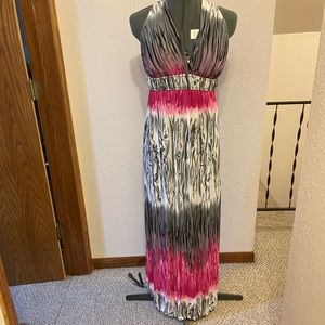 Colorful stretch flow long dress new with tags